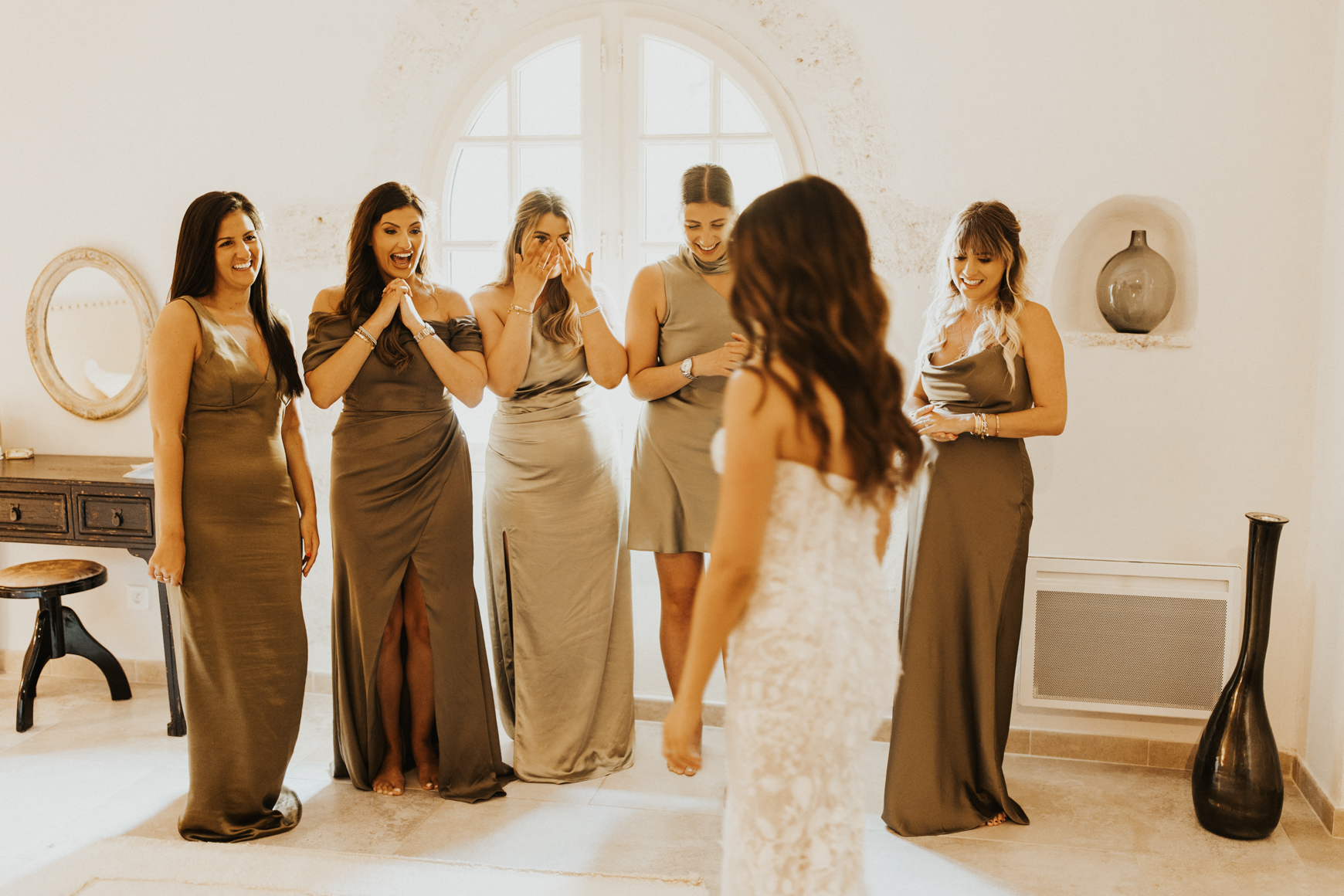 mariage petit roulet provence first look team bride